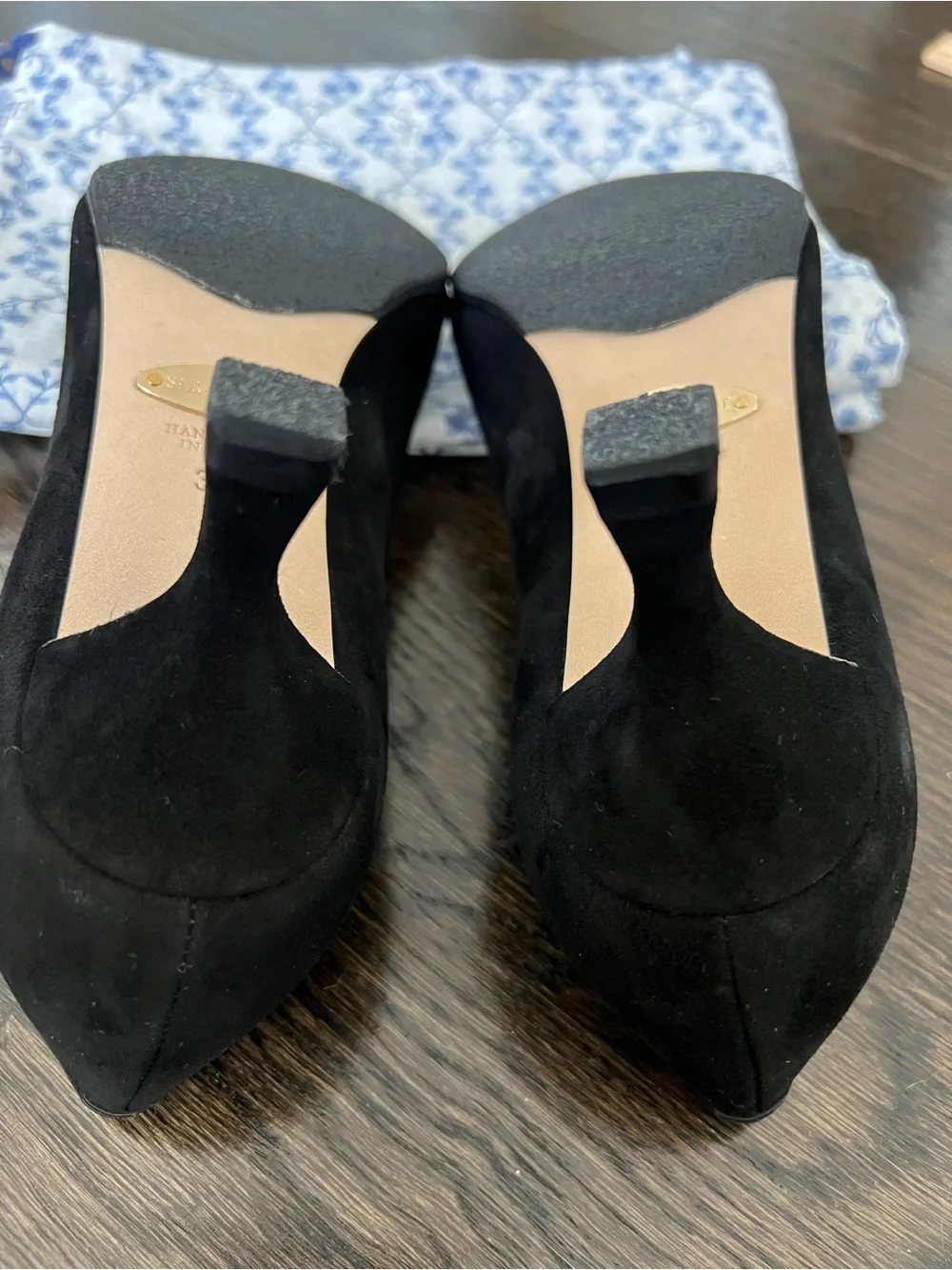 [Never Worn] Sarah Flint Perfect Kitten Pump 50 in Black Suede Sz US 7 (IT37)